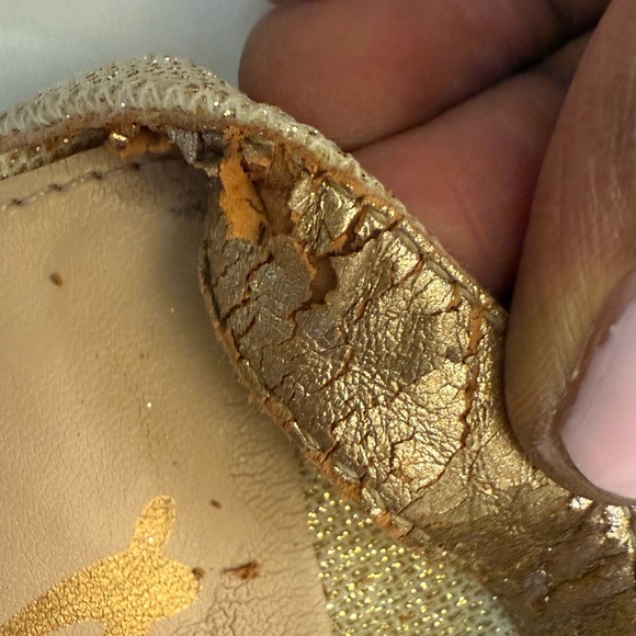 Sam Edelman Glittery Gold Heels Size 7 1/2 - Picture 3 of 7